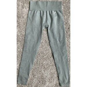 Gymshark Light Teal Blue High Rise Seamless Leggings Size Medium EUC